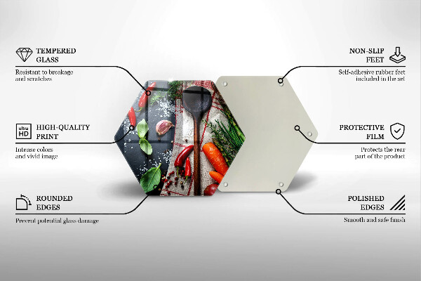 Skleněná deska do kuchyně Kuchyňské jídlo