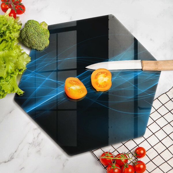 Skleněná deska do kuchyně Abstraktní modrý kouř