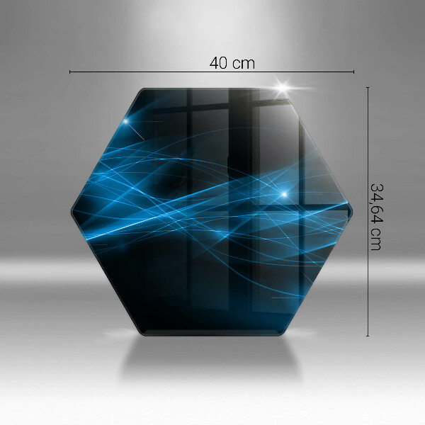 Skleněná deska do kuchyně Abstraktní modrý kouř