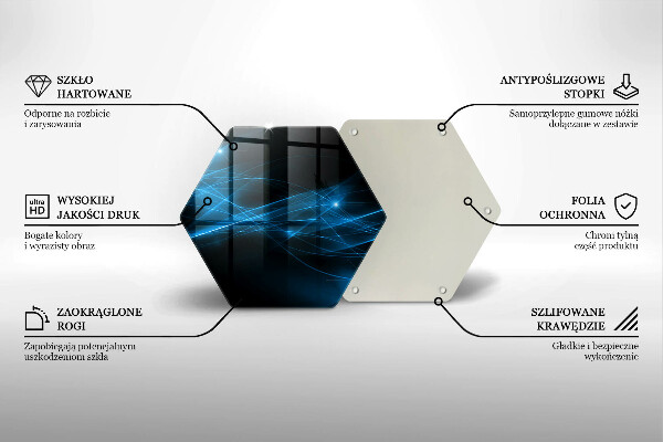 Skleněná deska do kuchyně Abstraktní modrý kouř