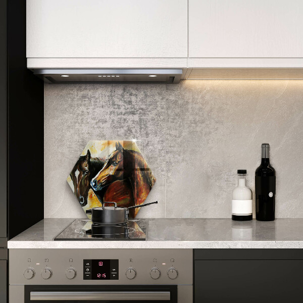 Skleněné krájecí prkénko Zvířata koně