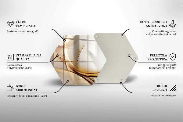 Skleněná deska do kuchyně Abstraktní tvary