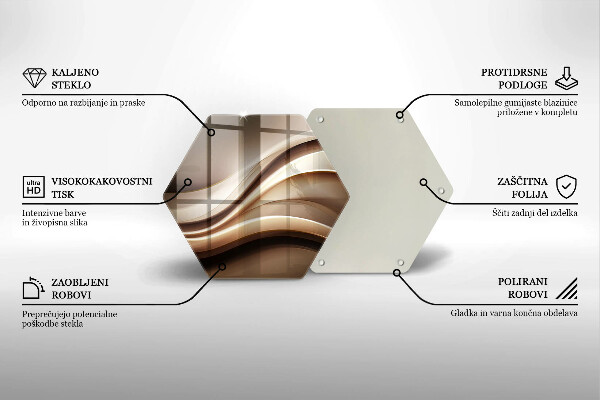 Skleněná deska do kuchyně Abstrakce jemné linie