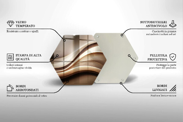 Skleněná deska do kuchyně Abstrakce jemné linie