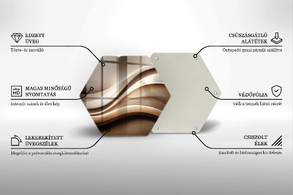 Skleněná deska do kuchyně Abstrakce jemné linie