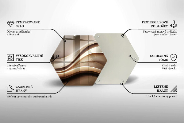 Skleněná deska do kuchyně Abstrakce jemné linie