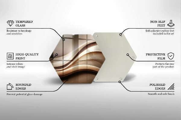 Skleněná deska do kuchyně Abstrakce jemné linie