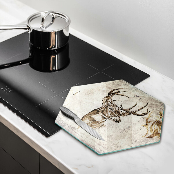 Skleněná deska do kuchyně Ilustrace zvířat jelenů