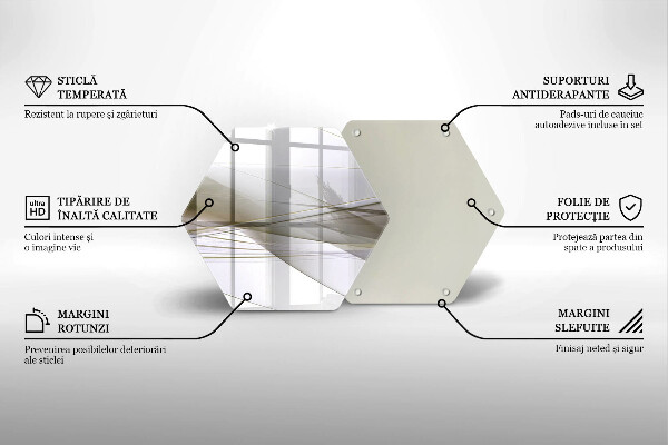 Skleněná deska do kuchyně Abstraktní linie designu