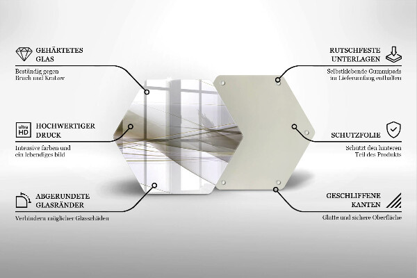 Skleněná deska do kuchyně Abstraktní linie designu