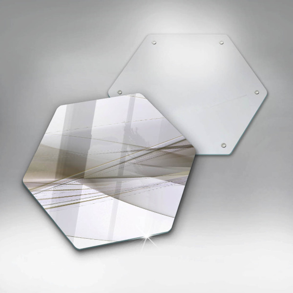 Skleněná deska do kuchyně Abstraktní linie designu