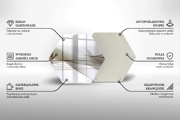 Skleněná deska do kuchyně Abstraktní linie designu