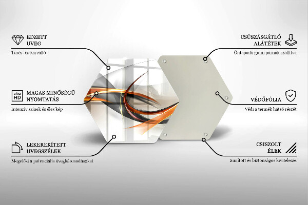 Skleněná deska do kuchyně Moderní tvary