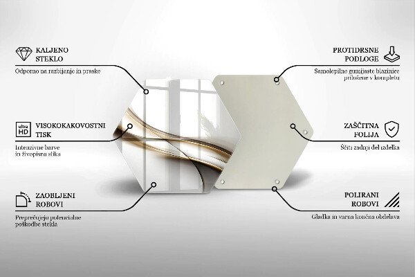 Skleněná deska do kuchyně Měkké linie abstrakce