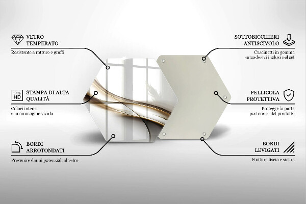 Skleněná deska do kuchyně Měkké linie abstrakce