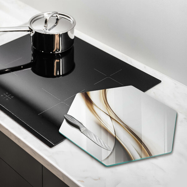 Skleněná deska do kuchyně Měkké linie abstrakce