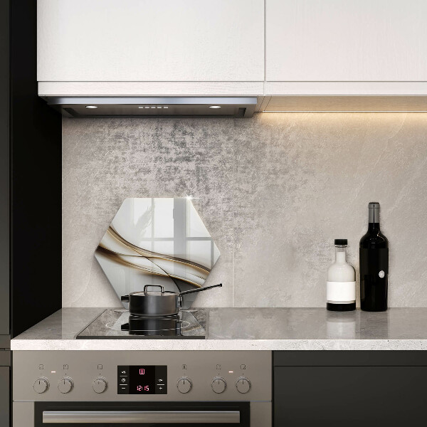 Skleněná deska do kuchyně Měkké linie abstrakce