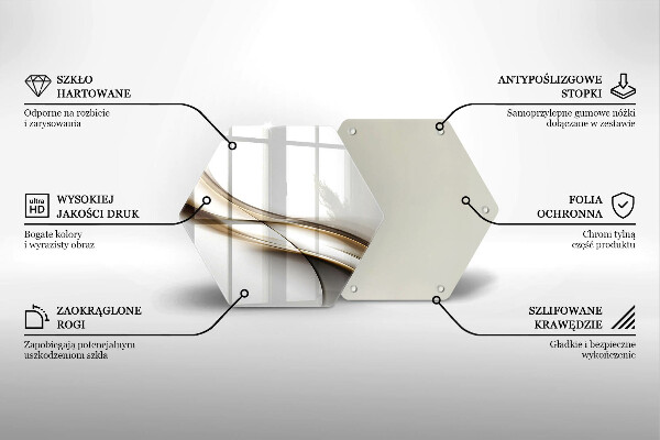 Skleněná deska do kuchyně Měkké linie abstrakce