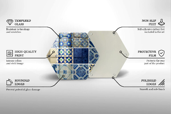 Skleněná deska do kuchyně Dekorativní dlaždice dlaždice