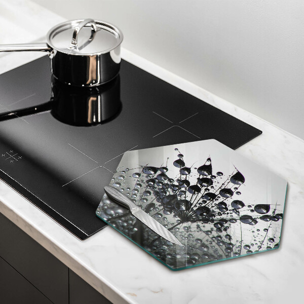 Skleněná deska do kuchyně Pampelišky a rosa