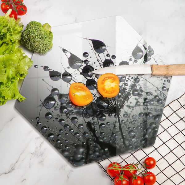 Skleněná deska do kuchyně Pampelišky a rosa