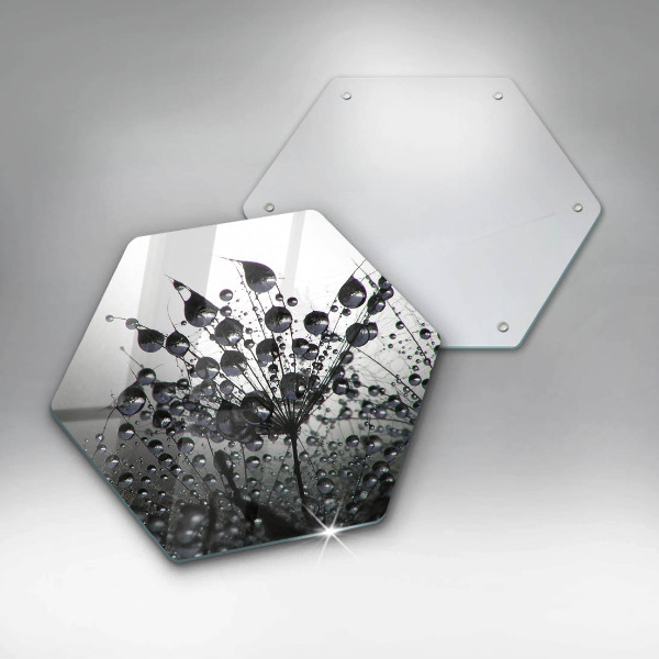 Skleněná deska do kuchyně Pampelišky a rosa