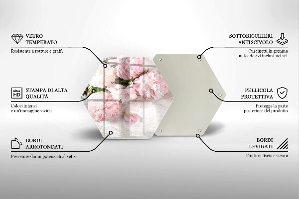 Skleněná deska do kuchyně Jemné květy růží