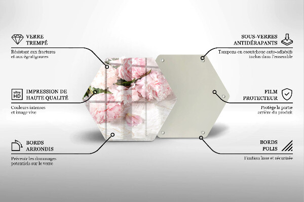 Skleněná deska do kuchyně Jemné květy růží