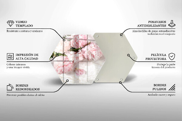 Skleněná deska do kuchyně Jemné květy růží