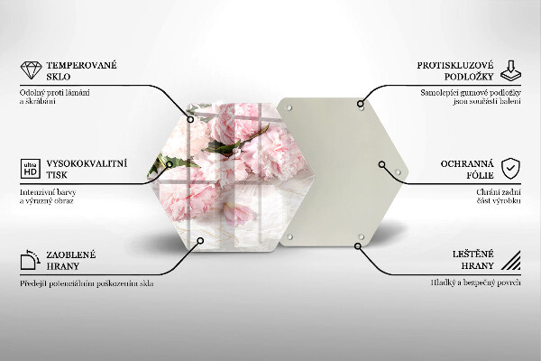 Skleněná deska do kuchyně Jemné květy růží