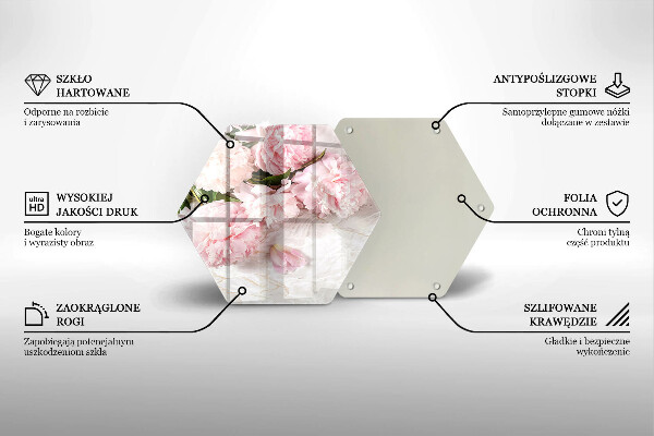 Skleněná deska do kuchyně Jemné květy růží