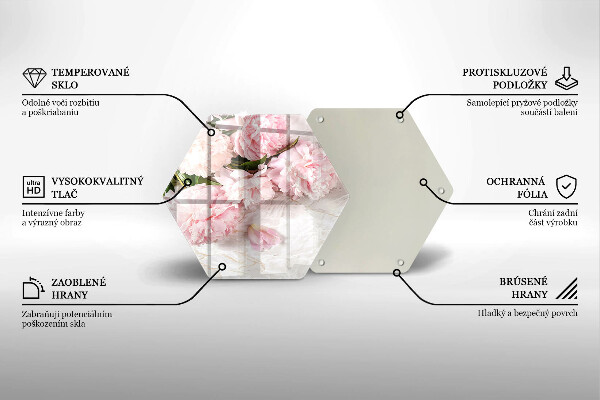 Skleněná deska do kuchyně Jemné květy růží