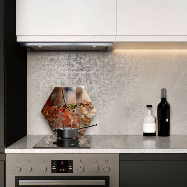 Skleněná deska do kuchyně Mokrá pampeliška