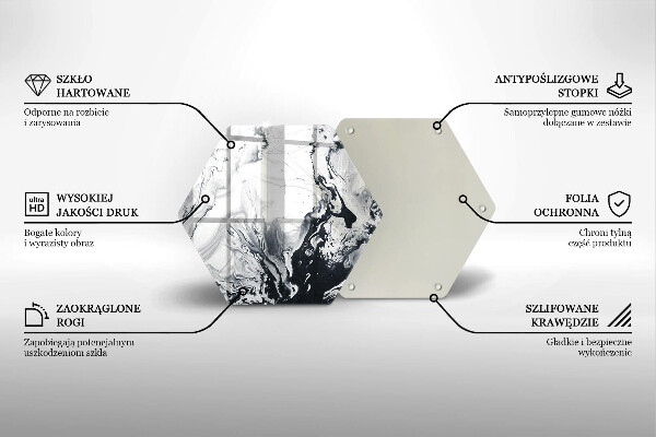 Skleněná deska do kuchyně Inkoustová abstrakce