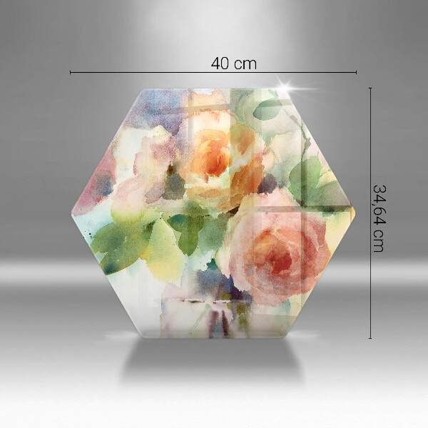 Skleněná deska do kuchyně Malované květiny