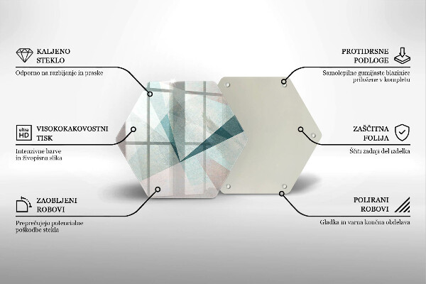 Skleněná deska do kuchyně Ostrá abstrakce