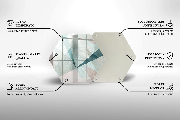 Skleněná deska do kuchyně Ostrá abstrakce