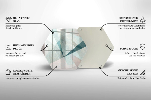 Skleněná deska do kuchyně Ostrá abstrakce