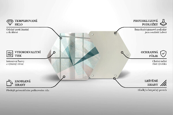 Skleněná deska do kuchyně Ostrá abstrakce