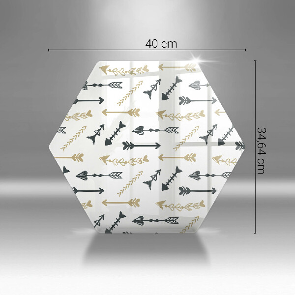 Skleněná deska do kuchyně Vzor boho šipky