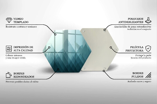 Skleněná krájecí deska Abstraktní hory