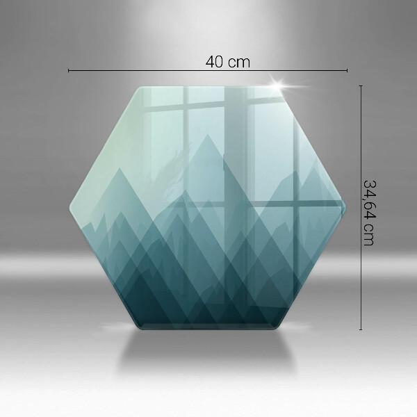 Skleněná krájecí deska Abstraktní hory