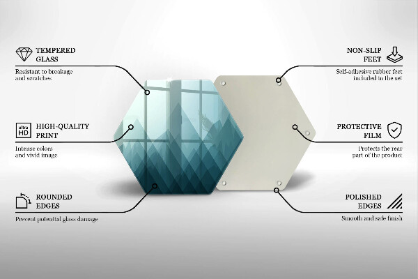 Skleněná krájecí deska Abstraktní hory