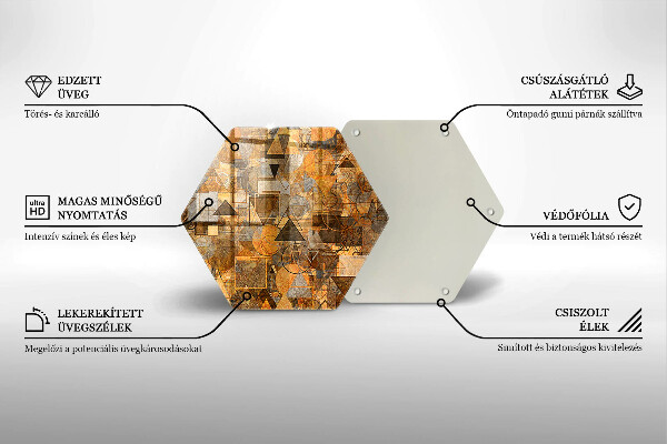 Skleněná krájecí deska Vzor bezešvé geometrických obrazců