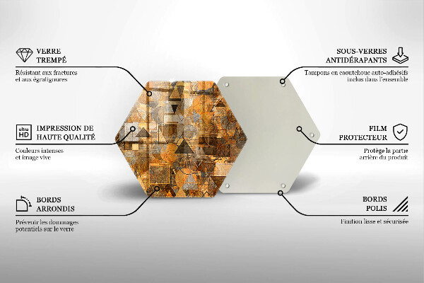 Skleněná krájecí deska Vzor bezešvé geometrických obrazců