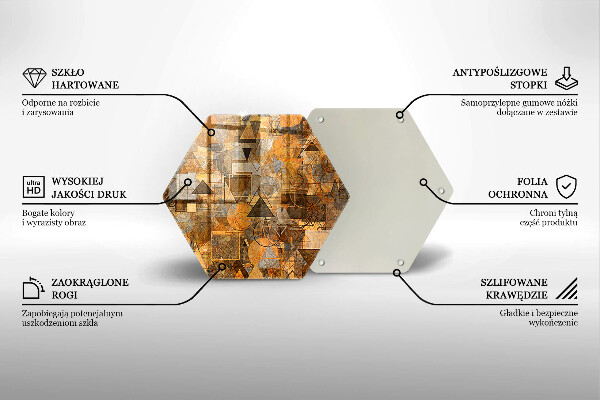 Skleněná krájecí deska Vzor bezešvé geometrických obrazců