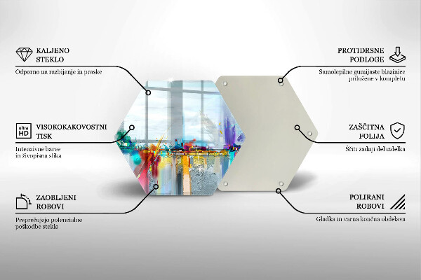 Skleněná krájecí deska Malovaná abstrakce