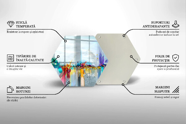 Skleněná krájecí deska Malovaná abstrakce