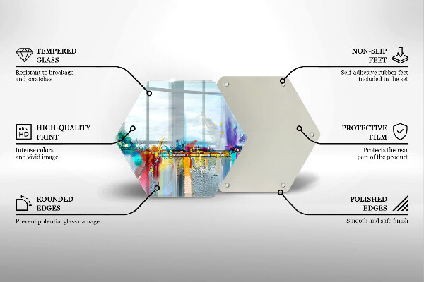 Skleněná krájecí deska Malovaná abstrakce