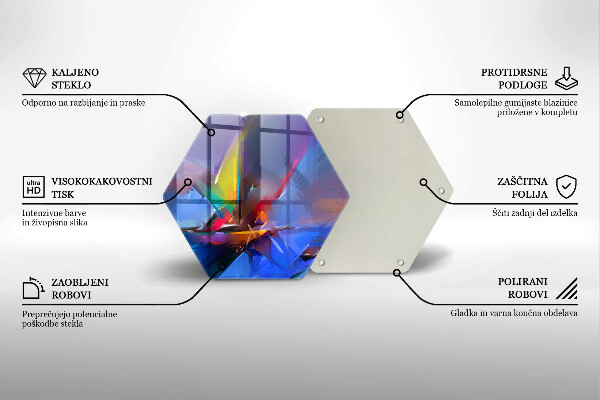 Skleněná krájecí deska Malovaná abstrakce